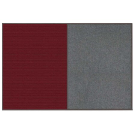 United Visual Products Enclosed Corkboard, 1 Door, 72"x36", 4" Fra UV3404-BLACK-CLOUD